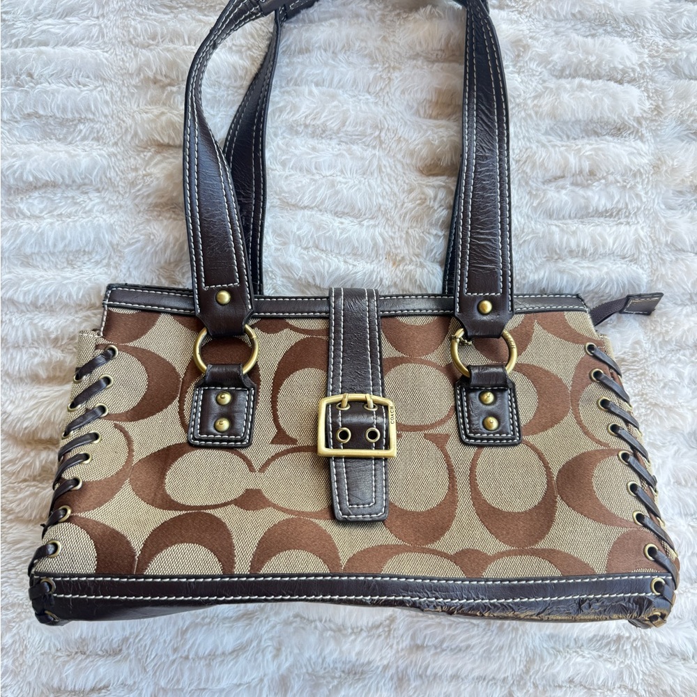 Y2K Brown and Tan Women's Handbag /Shoulder bag